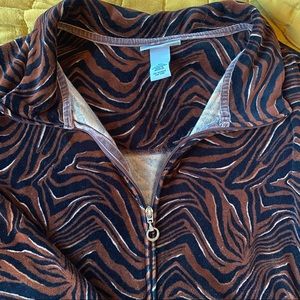 80s Animal print zip up jacket
